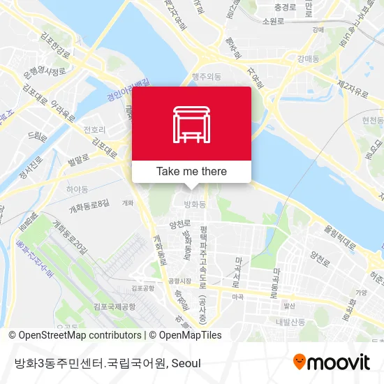 방화3동주민센터.국립국어원 map