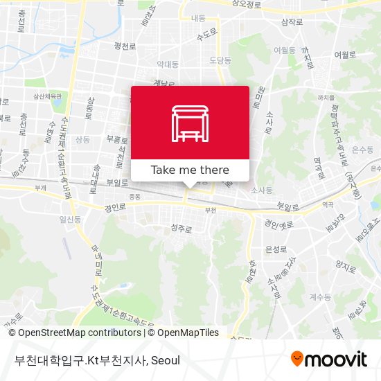 부천대학입구.Kt부천지사 map