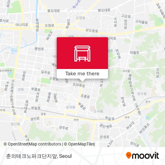 춘의테크노파크단지앞 map