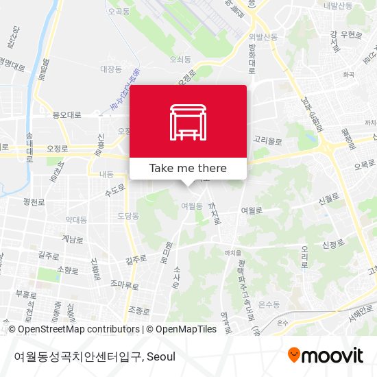 여월동성곡치안센터입구 map