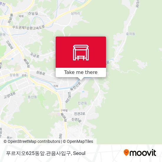 푸르지오625동앞.관음사입구 map
