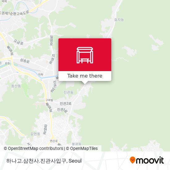 하나고.삼천사.진관사입구 map