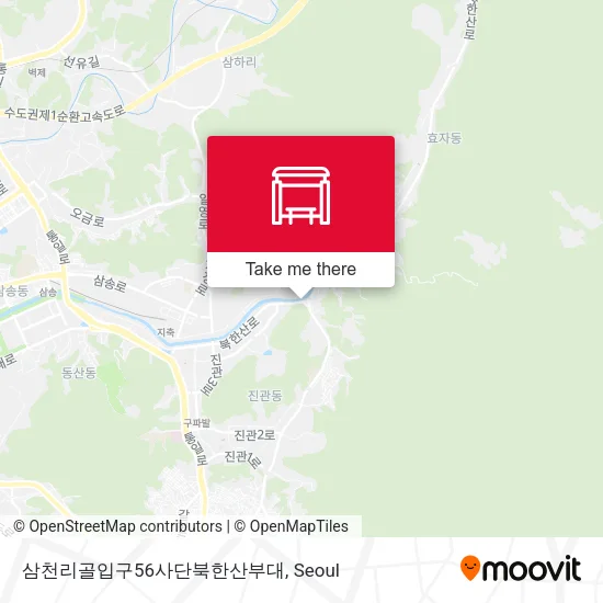 삼천리골입구56사단북한산부대 map
