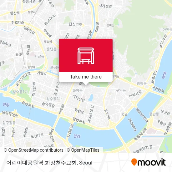 어린이대공원역.화양천주교회 map