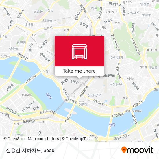 신용산.지하차도 map