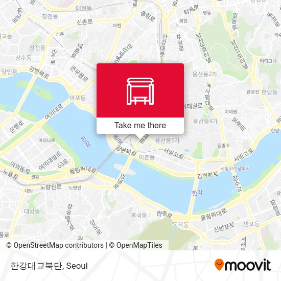 한강대교북단 map