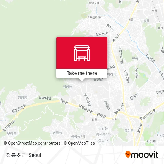 정릉초교 map