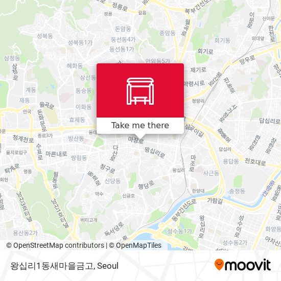 왕십리1동새마을금고 map