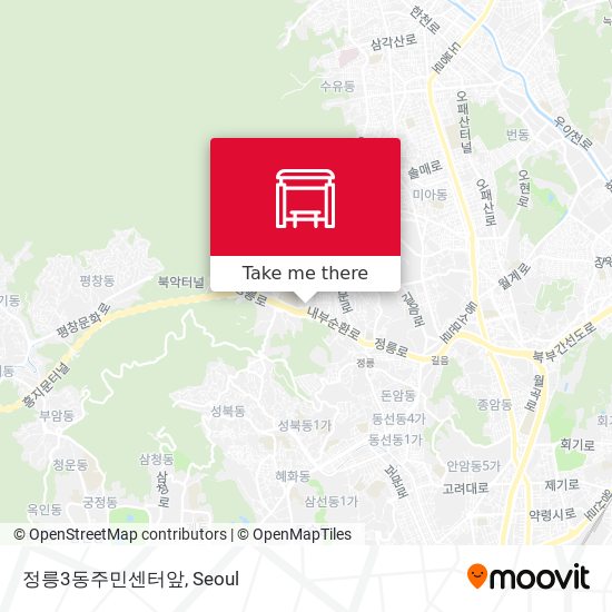 정릉3동주민센터앞 map