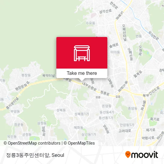 정릉3동주민센터앞 map