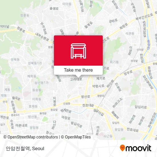 안암전철역 map