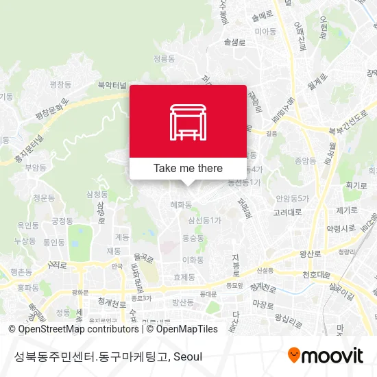 성북동주민센터.동구마케팅고 map