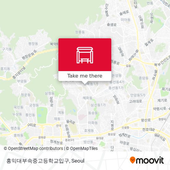 홍익대부속중고등학교입구 map