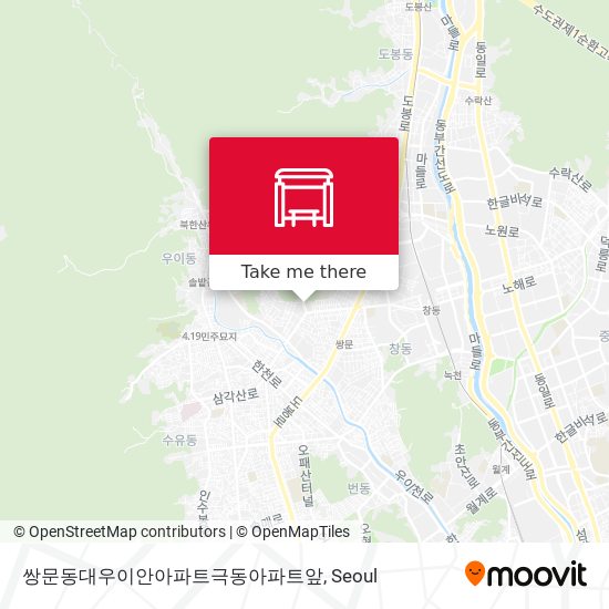 쌍문동대우이안아파트극동아파트앞 map