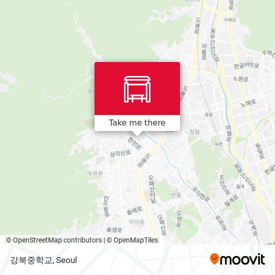 강북중학교 map