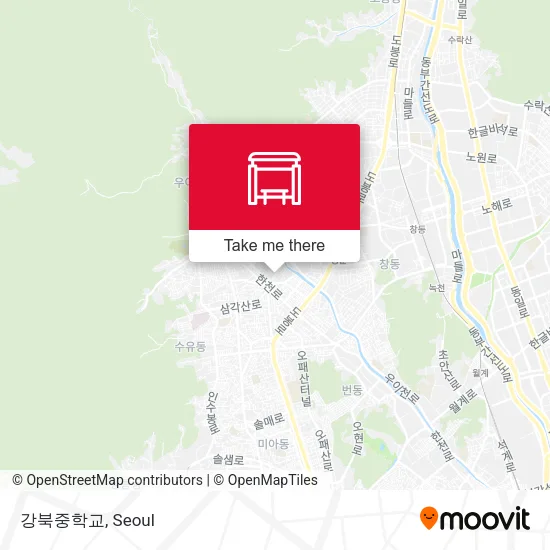 강북중학교 map