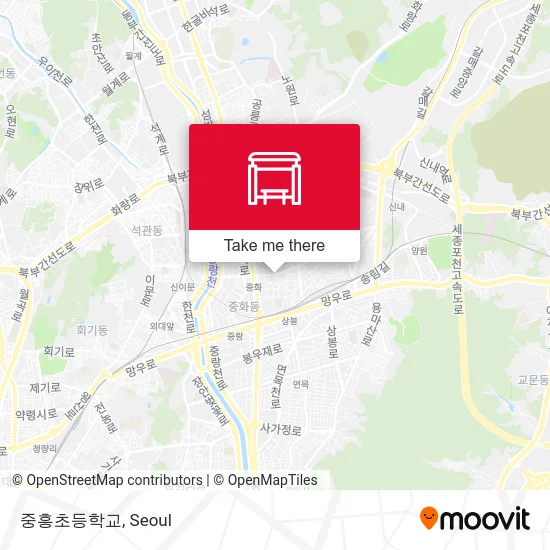 중흥초등학교 map
