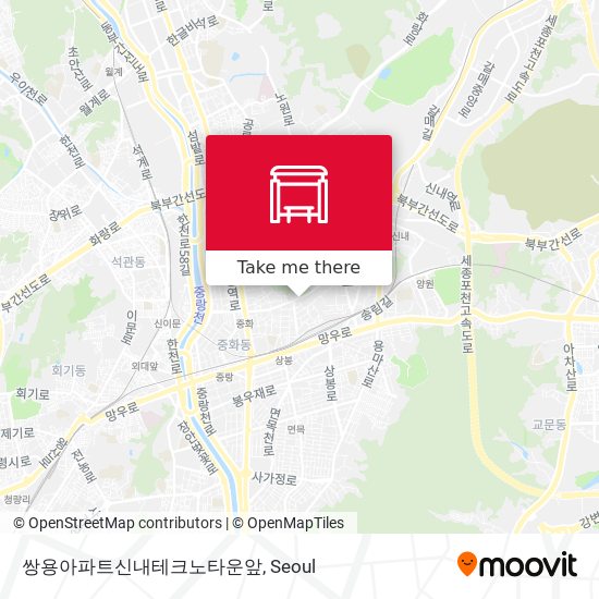 쌍용아파트신내테크노타운앞 map