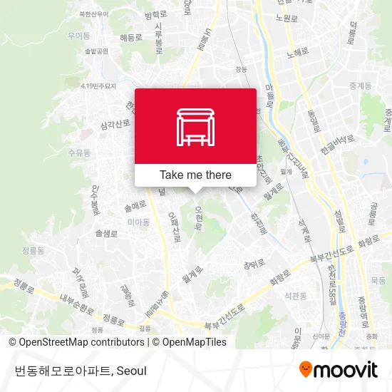 번동해모로아파트 map