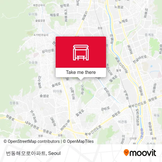 번동해모로아파트 map