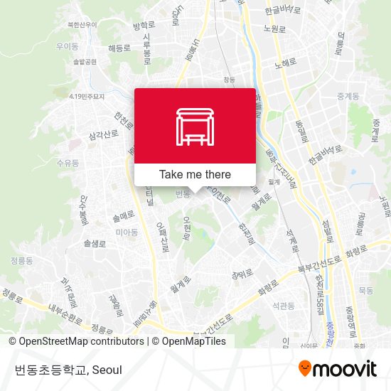 번동초등학교 map