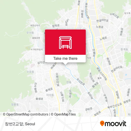 창번2교앞 map