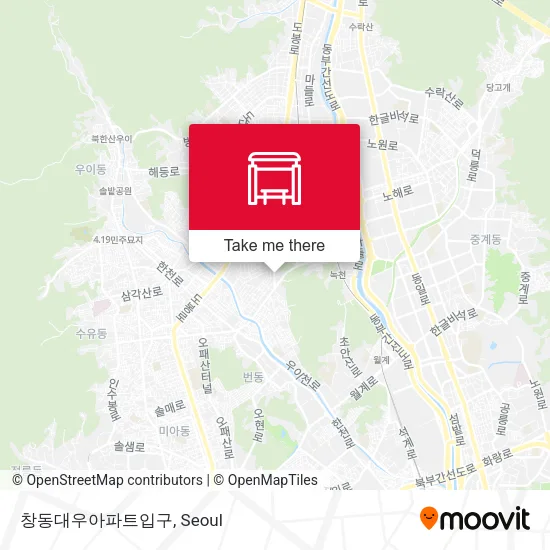 창동대우아파트입구 map