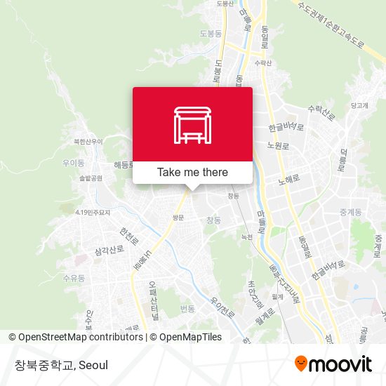 창북중학교 map
