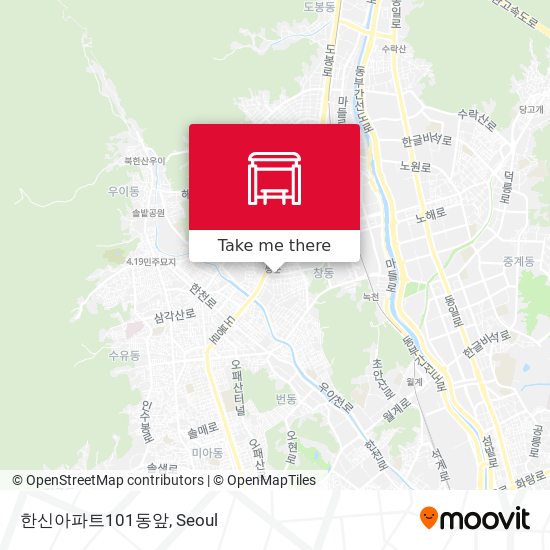 한신아파트101동앞 map