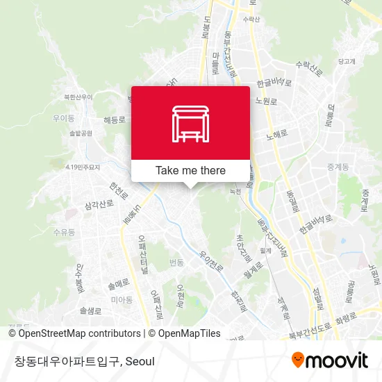 창동대우아파트입구 map