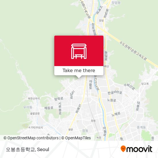 오봉초등학교 map