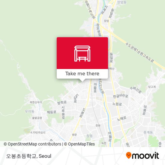 오봉초등학교 map