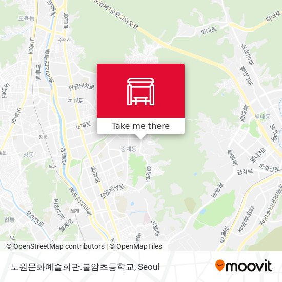 노원문화예술회관.불암초등학교 map