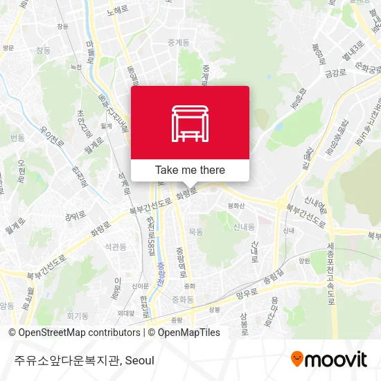 주유소앞다운복지관 map