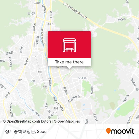 상계중학교정문 map