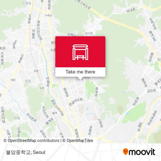 불암중학교 map