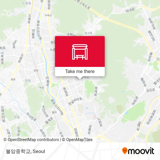 불암중학교 map