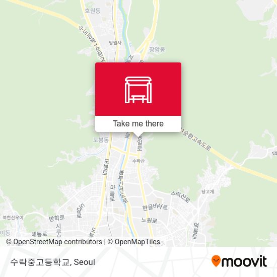 수락중고등학교 map