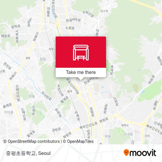 중평초등학교 map