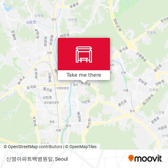 신명아파트백병원앞 map