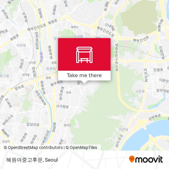 혜원여중고후문 map