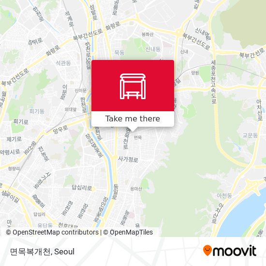 면목복개천 map