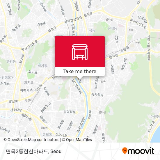 면목2동한신아파트 map