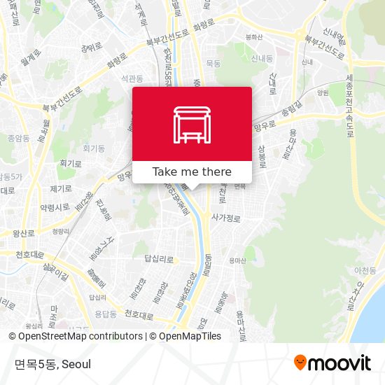 면목5동 map