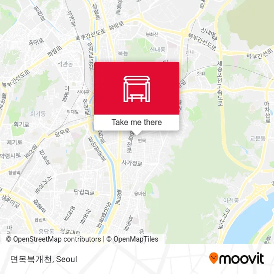 면목복개천 map