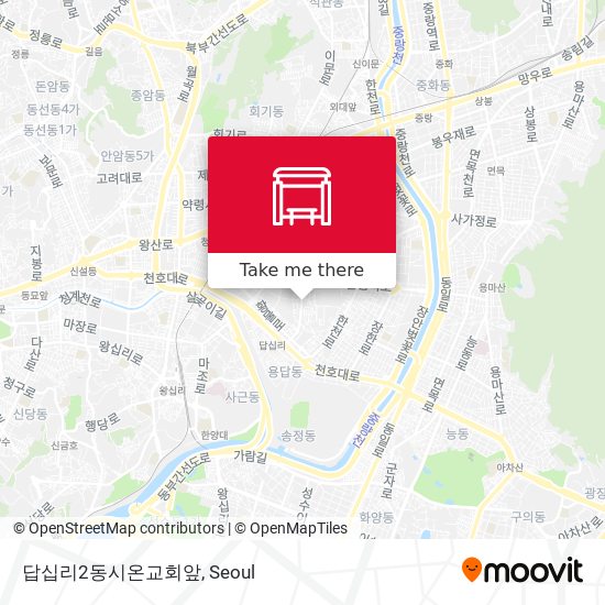 답십리2동시온교회앞 map