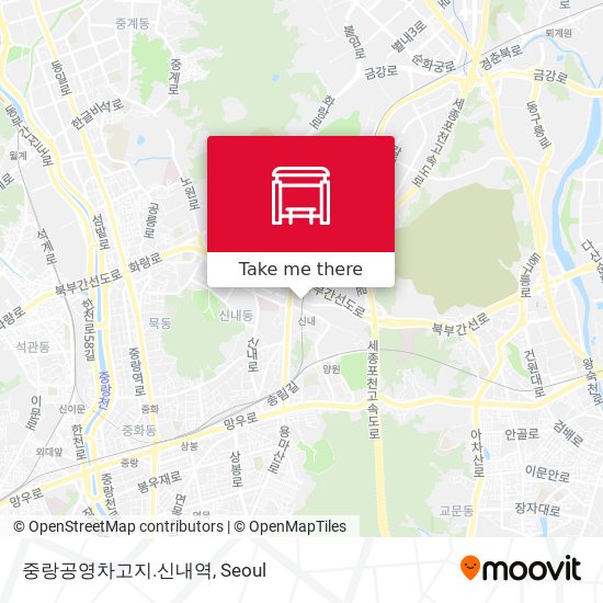 중랑공영차고지.신내역 map