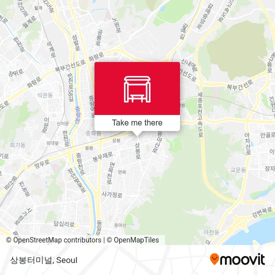 상봉터미널 map