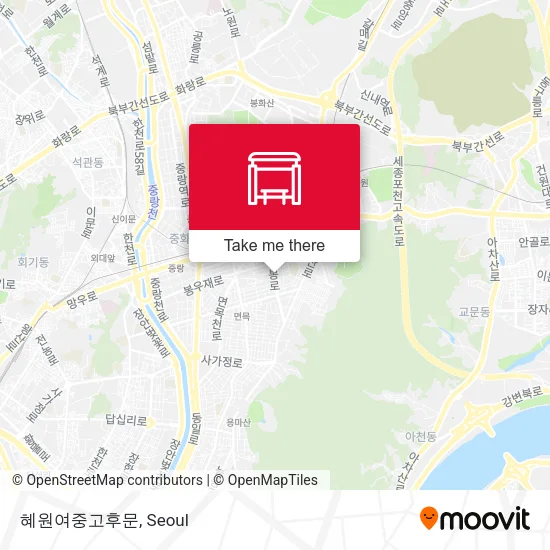 혜원여중고후문 map