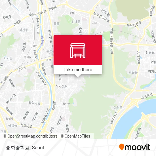 중화중학교 map